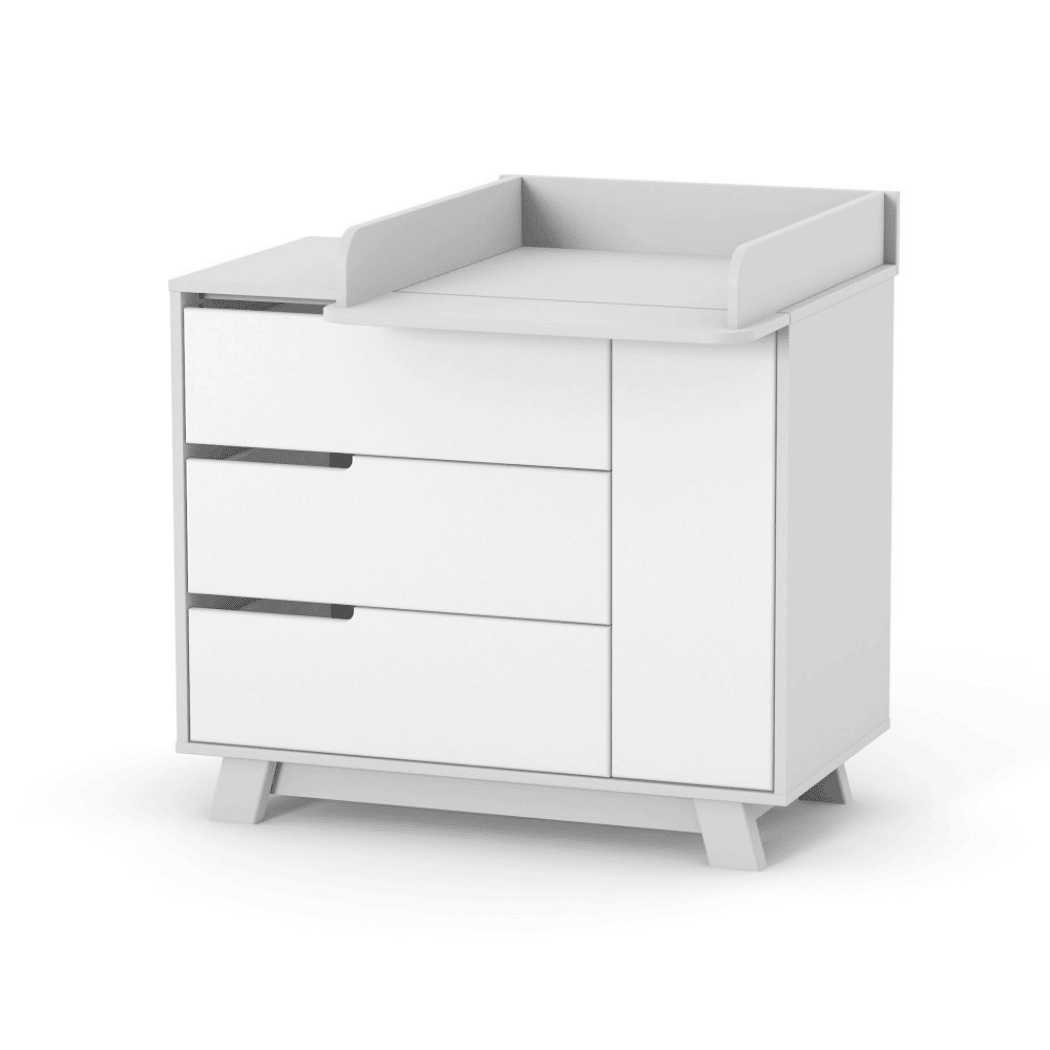 Dětská komoda Lussi Gekko Kids, 90x49x77cm, Bílá / Šedá